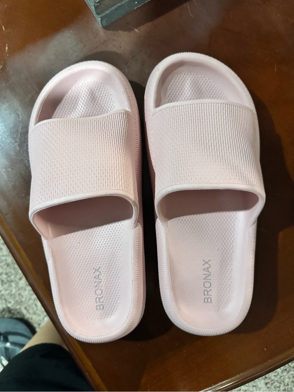 Bronax Lightweight Pink Slide Sandals for Women